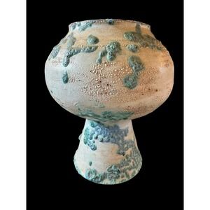 Vintage Original SherryMike Pottery Textured Vase Made In Maine